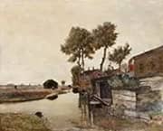 Bank near Rotterdam 1882 By Rudolf Ribarz