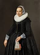 Portrait of a Lady in Black By Nicolaes Eliasz Pickenoy