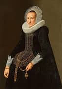 Portrait of Justina Van Teylingen 1616 By Nicolaes Eliasz Pickenoy