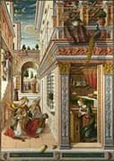 The Annunciation with Saint Emidius 1486 By Carlo Crivelli