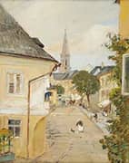 View from my Window in Bad Hall By Rudolf Ribarz