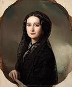 Portrait of Carolina Coronado c1855 By Federico de Madrazo y Kuntz