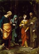 Saints Peter Martha Mary Magdalen and Leonard c1515 By Antonio da Correggio