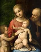 The Holy Family with Saint 1520 By Antonio da Correggio
