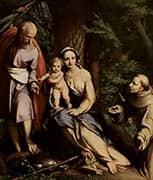 The Rest on the Flight to Egypt with Saint Francis 1517 By Antonio da Correggio