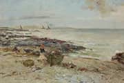 A Breezy Day Carradale Shore By David Fulton