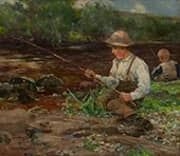 Boys Fishing By David Fulton