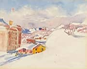 Maloja in Winter By Giovanni Giacometti