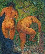 Two Women Bathing 1911 By Giovanni Giacometti