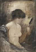 Nude with a Mirror By Henri Gervex