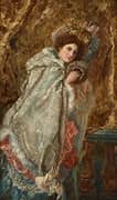 Portrait of an Elegant Woman with Muff By Henri Gervex