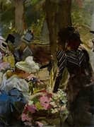 The Flower Market By Henri Gervex