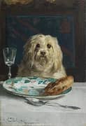 A Maltese at the Dinner Table 1883 By Charles van den Eycken