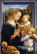 Madonna and Child with Two Angels By Filippo Lippi