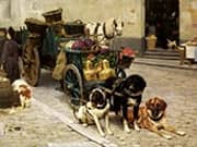In the Market By Charles van den Eycken