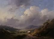 Rolling Landscape with Animals By Charles van den Eycken