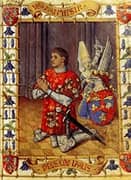 Simon De Varie Kneeling in Prayer 1455 By Jean Fouquet