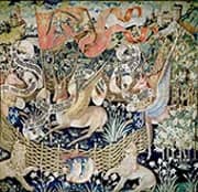 Tapestry of the Winged Deers c1450 By Jean Fouquet