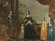 Frederick Henry his Consort Amalia of Solms and their Three Youngest Daughters By Gerard van Honthorst