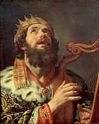 King David Playing the Harp By Gerard van Honthorst