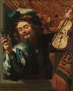 The Happy Fiddler 1623 By Gerard van Honthorst