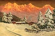 Mountain Snow Scene By Alois Arnegger