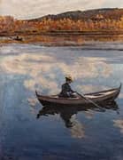 Woman in a Rowboat By Jacob Bratland