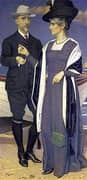 Portrait of the Artist and his Wife 1911 By Joseph Edward Southall