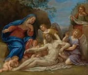 Lamentation with the Virgin Saint John and Angels By Francesco Albani