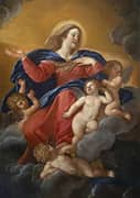 Madonna in Glory with Cherubs By Francesco Albani