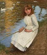 By the Duckpond 1893 By Henry Herbert la Thangue