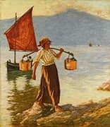 Fetching Water from Lake Garda By Henry Herbert la Thangue