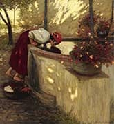 Ligurian Roses c1909 By Henry Herbert la Thangue