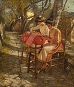 Making Ligurian Lace c1905 By Henry Herbert la Thangue