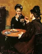 In the Restaurant 1882 By David Oyens