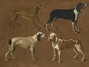 Study of Four Pointers By Jacques-Laurent Agasse
