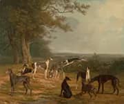 Nine Greyhounds in a Landscape 1807 By Jacques-Laurent Agasse