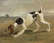 A Pointer in a Landscape By Jacques-Laurent Agasse