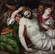 Dead Christ Supported by Angels By Lambert Sustris