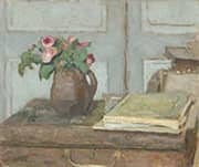 The Artist's Paint Box and Moss Roses 1898 By Edouard Vuillard