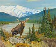 High Country Moose By Carl Rungius