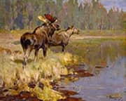 Indian Summer 1925 By Carl Rungius