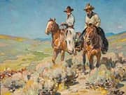Two Cowboys in the Saddle 1896 By Carl Rungius