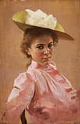 Elegant Lady in Pink By Gunnar Berndtson
