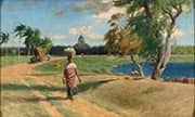 Landscape in Ceylon By Wilhelm Kuhnert