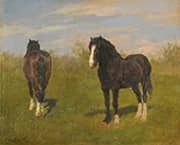 Horses Grazing By Rosa Bonheur