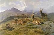Landscape with Deer By Rosa Bonheur