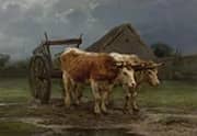Oxen Pulling a Cart By Rosa Bonheur