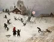 Sledging 1882 By Bruno Liljefors