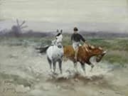 A Horseback Ride 1900 By Richard Friese